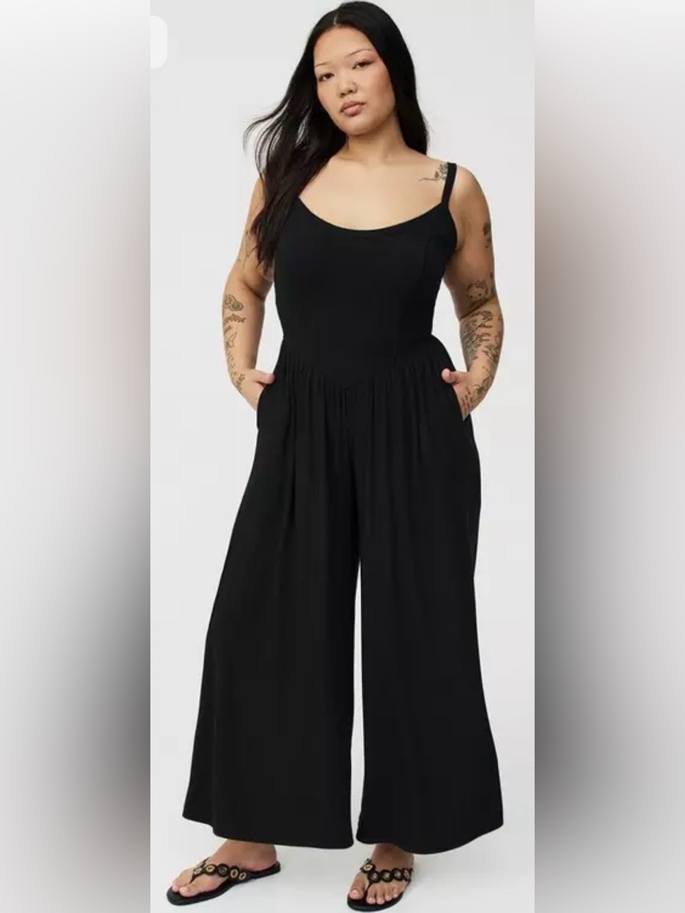 Classic American Eagle Romper Black Spaghetti-Strap size Large